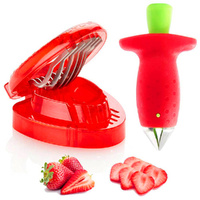 2Pcs Strawberry Huller Fruit Slicer Berry Stem Leaves Huller Gem Remover Slicer