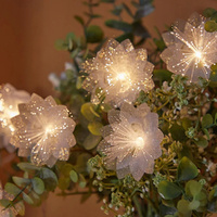 2 Pack Fiber Optic Flower String Lights Battery Operated Fairy String Lights