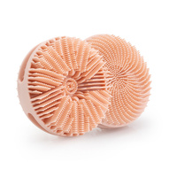 2 Pcs Silicone Exfoliating Body Scrubber Silicone Body Shampoo Brush Massager
