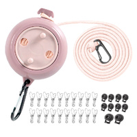 Portable Travel Clothesline Cord Adjustable 33ft Camping Clothes Line