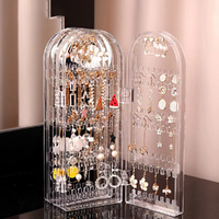 Folding Earrings Studs Display Rack Jewelry Shelf Stand Holder Organizer