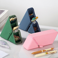 Silicone 60 degree dividers Pencil Case Organizer Multifunctional Pencil Pouch
