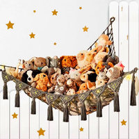 Boho Stuffed Animals Net Hammock Large Toy Hammock Corner Hanging Net Holder