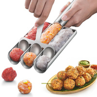 Stainless Steel Meatball Maker Meatball Mold Kitchen Triple Meatball Maker