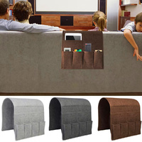 Household Armchair Caddy Felt Couch Recliner Armrest Organizer For Magazine