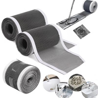 3Rolls Self-Adhesive Floor Drain Stickers Shower Drain Hair Catcher Mesh Sink