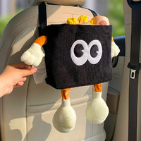 Car Trash Can Tissue Box Car Storage Bin Auto Seat Back Hanging Storage Bag