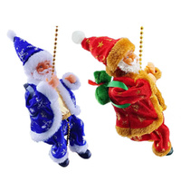 Christmas Climbing Ladder Doll with Music Electric Pendant Santa Claus Toy