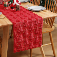 Christmas quilted sequined 3d table runner sequins christmas tree table runner