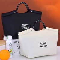 Lunch Bag Waterproof Portable Thermal Handbag For Schooling Office Worker Meal Box Bag