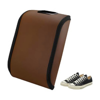 Car Shoe Storage Box PVC Leather Car Organizer Trunk Storage Shoe Box with Lid and Handle