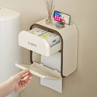 Wall Mounted Toilet Tissue Box Waterproof Tissue Box Bathroom Toilet Paper Holder