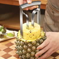 Pineapple Peeler Cutter Stainless Steel Ananas Meat Extractor Cut Corer Remover Machine