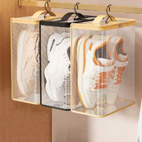 2 Pack Handheld Shoes Storage Bag Protective Clothes Quilt?Storage Bag Folding With Hook