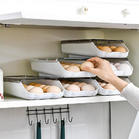 3 Pack Rolling egg storage box kitchen refrigerator egg fresh box