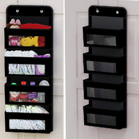 Wall mount clear window organizer with 4 large pockets