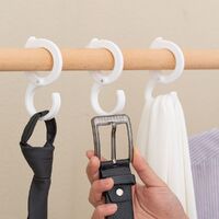 Multi-Function Card Position Hook Wardrobe Rack Closet Snap Ring s-Hook