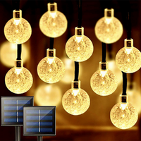 2 Pack Solar String Lights Crystal Ball Solar Powered Christmas Lights Christmas decorations