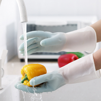 3 pairs Household Dish washing Gloves Waterproof Rubber Gloves Thin Latex Gloves