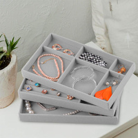 4/8 Pack Drawers Stackable Jewelry Organizer Trays Jewelry Drawer Container