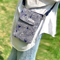 Women's Adjustable Strap Crossbody Bag Print Five-Layer Phone Purse Fresh Pastoral Handbags
