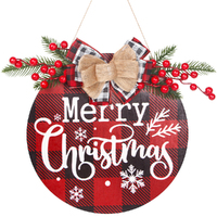 Wooden Christmas welcome sign Xmas home decoration