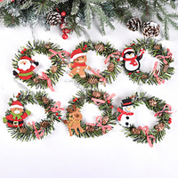 6pcs Christmas wreath pendant Christmas tree ornaments