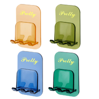 4Pcs Plastic Toothbrush Holder Mouthwash Cup Organizer Rack