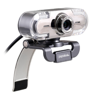 PAPALOOK PA452 Webcam 1080P, HD Web Camera with Colorful LED Lights and Mic