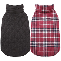 Reversible British Style Plaid Dog Sweaters Pets Waterproof Coats Jackets