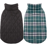 Reversible British Style Plaid Dog Sweaters Pets Waterproof Coats Jackets