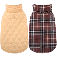 Reversible British Style Plaid Dog Sweaters Pets Waterproof Coats Jackets