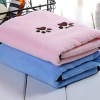 2 Pcs Dog Bath Towel Microfiber Absorbent Drying Towel Comfortable Pet Towel