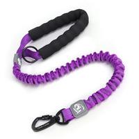 Pet Telescopic Traction Rope Mountain Climbing Hook Dog Traction Rope-Purple