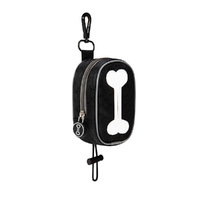Dog Poop Bags Holder with Leash Clip Elastic Cord Doggie Waste Dispenser Pouch