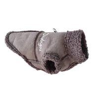 Dog Jacket Lamb Fleece Winter Warm Dog Clothes for Small Dogs Puppy-Gray