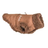 Dog Jacket Lamb Fleece Winter Warm Dog Clothes for Small Dogs Puppy-Brown