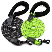 2 Pack Strong Leash Pet Reflective Leash For Small Medium Large Dog-Black&Green