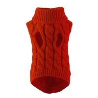 Puppy Sweaters Warm Pet Turtleneck Vest For Small Medium Dogs Cats-Red