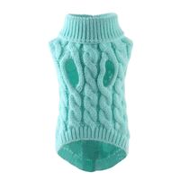 Puppy Sweaters Warm Pet Turtleneck Vest For Small Medium Dogs Cats-Green