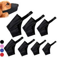 7 Pack Soft Nylon Dog Muzzles with Adjustable Straps for Small Medium Large Dogs
