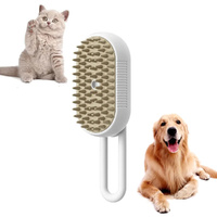Steamy Dog Brush Electric Spray Cat Hair Brush 3 in1 Steamer Brush for Massage