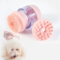 2 in 1 Dog Grooming Brush Soothin Soft Hair Silicone Comb with Dispenser