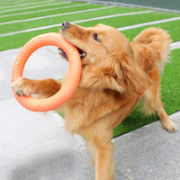 Dog Toys Pet Flying Disk Training Toy Interactive Training Ring Puller Resistant