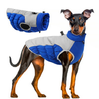 Dog Winter Coat Warm Jacket Dog Vest Reflective Dog Cold Weather Coats-Blue