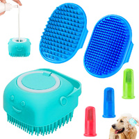 6pcs Dog Bath Brush Dog Shampoo Brush Dog Scrubber For Bath Dog Scrubber