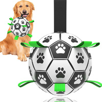 Dog Toy Ball Pet Ball Dog Training Soccer Ball Pet Toy Soccer Ball with Grab Tab