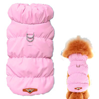 Warm Dog Coat Padded pet Clothes for Small Medium Dogs Winter Jacket-Pink