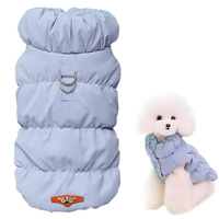 Warm Dog Coat Padded pet Clothes for Small Medium Dogs Winter Jacket-Blue