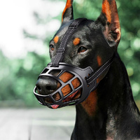 3 Pack Adjustable Dog Muzzle Anti-Biting Dog Mouth Cover With Reflective Strip